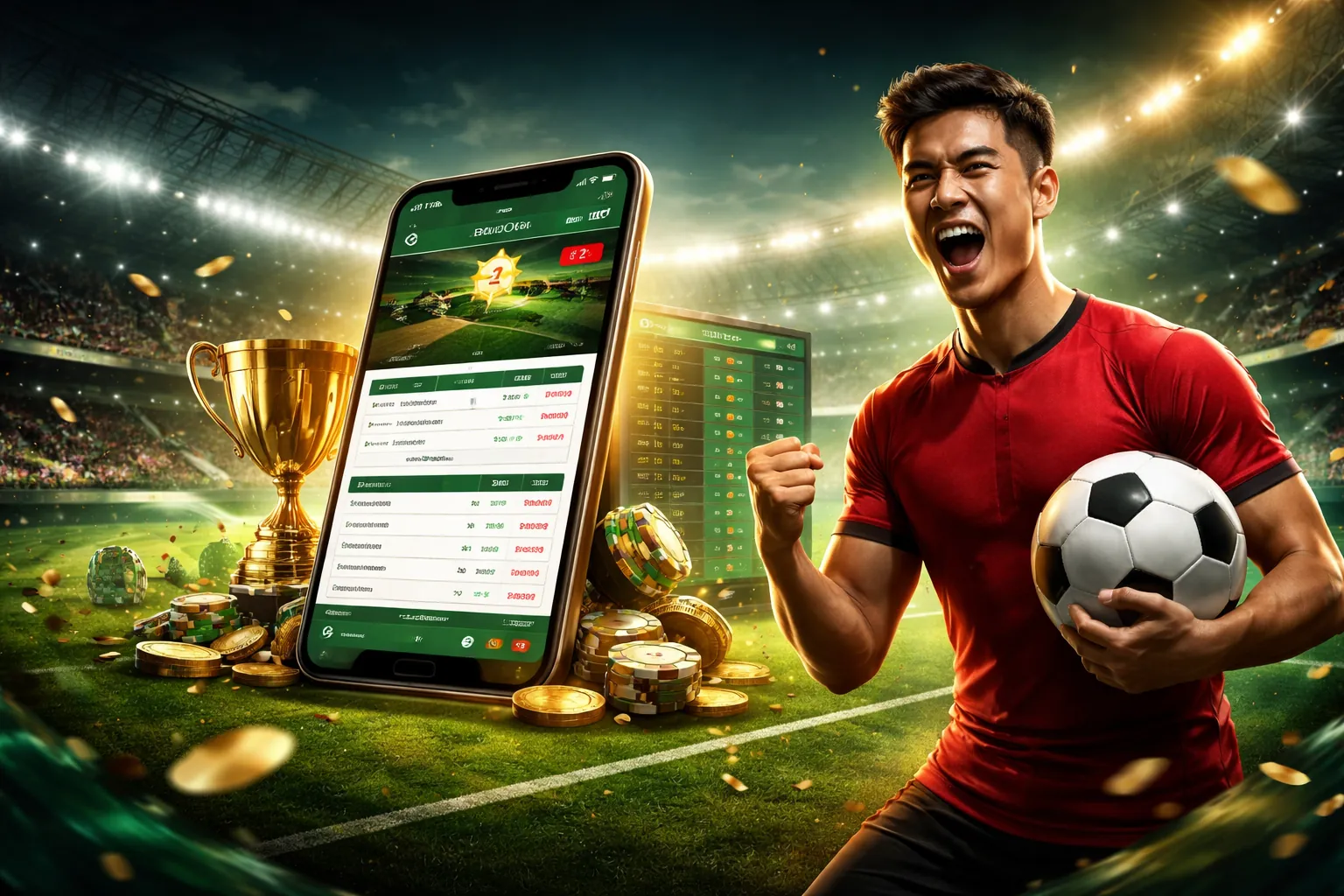 Hình ảnh banner ONE88 Nhà Cái 1 với các trò chơi cá cược sôi động